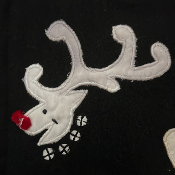 Christmas vest. Black and white w embroiled on reindeer. So festive!! Sz S EUC - Picture 3 of 7